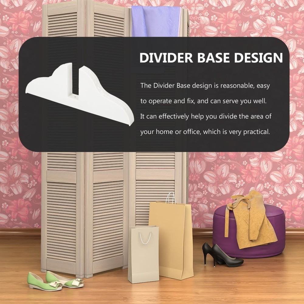 Room Divider Stand Base White PVC Screen Partition Support Feet Bracket
