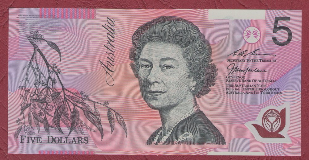 AUSTRALIAN BANKNOTE $5 Five Dollars 1997 TEST PREFIX BT97