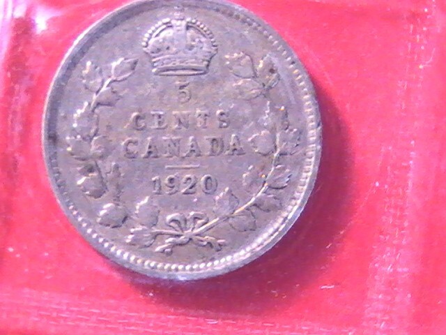 CANADA 5 CENTS SILVER 1920