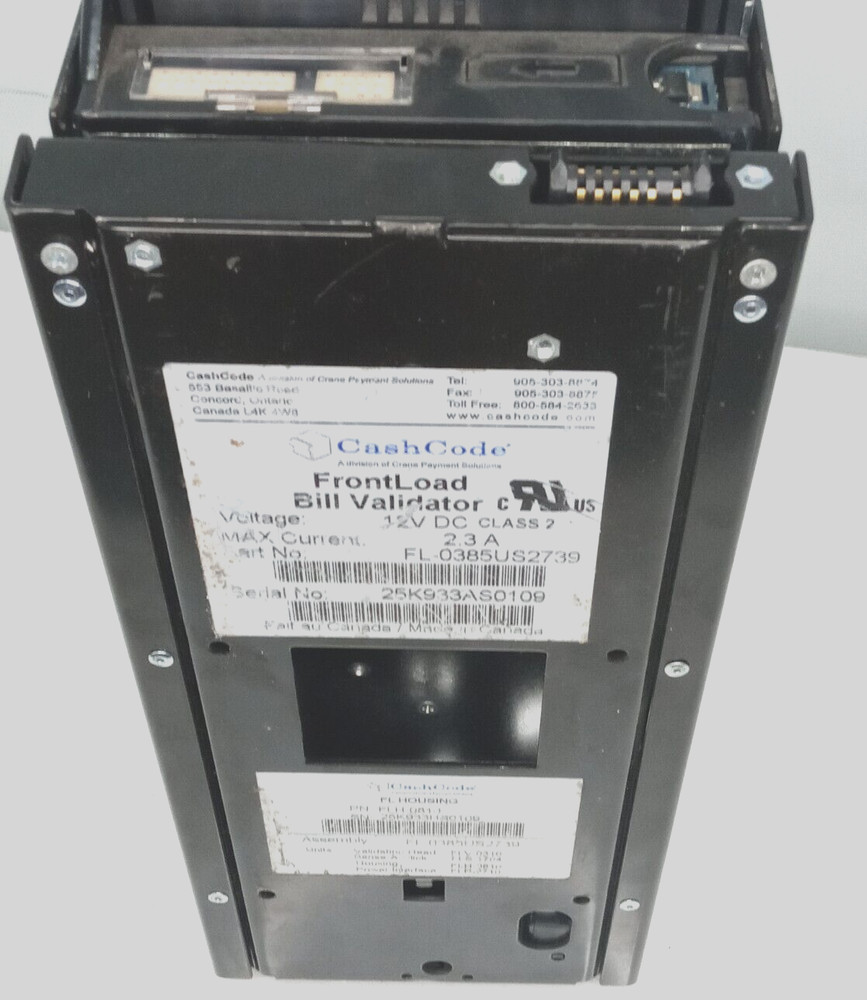 CASH CODE FRONT LOAD BILL VALIDATOR FL-0385US2739