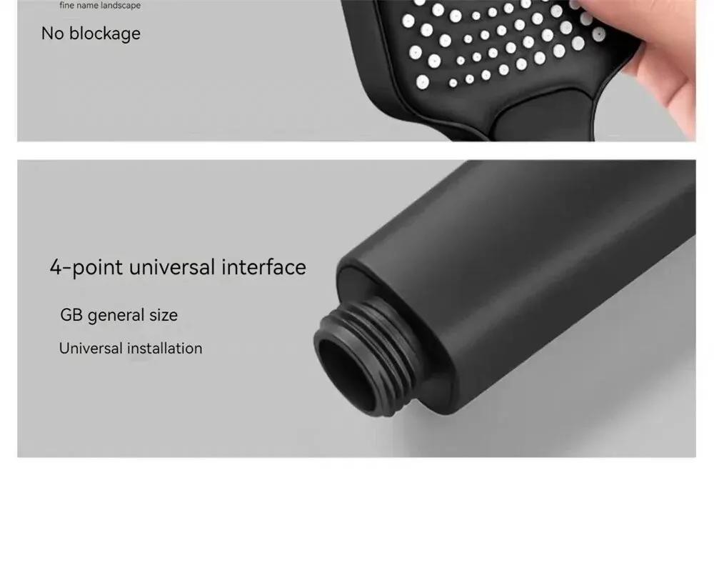 Adjustable Shower Head 3-mode High Pressure Rainfall – Water Saving Design