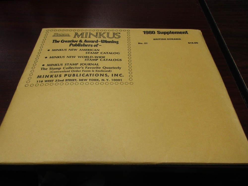 "MINKUS" 1980 SUPPLEMENT BRITISH OCEANIA #21  W/FREE SHIPPING!!!