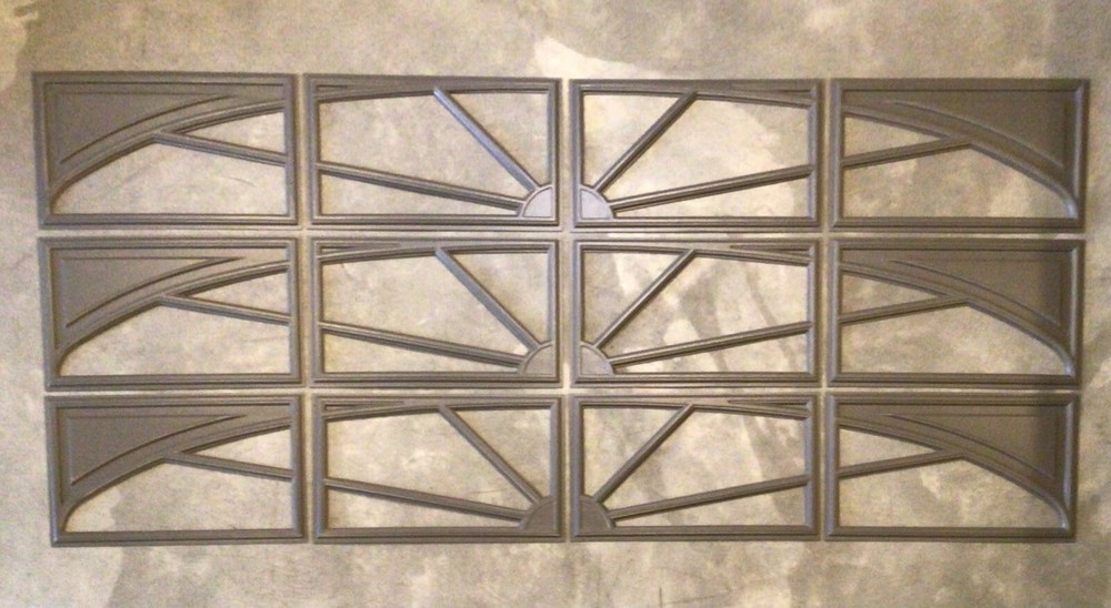 12 Amarr Sunray Replacement Inserts for Amarr Short Panel Garage Doors Terratone