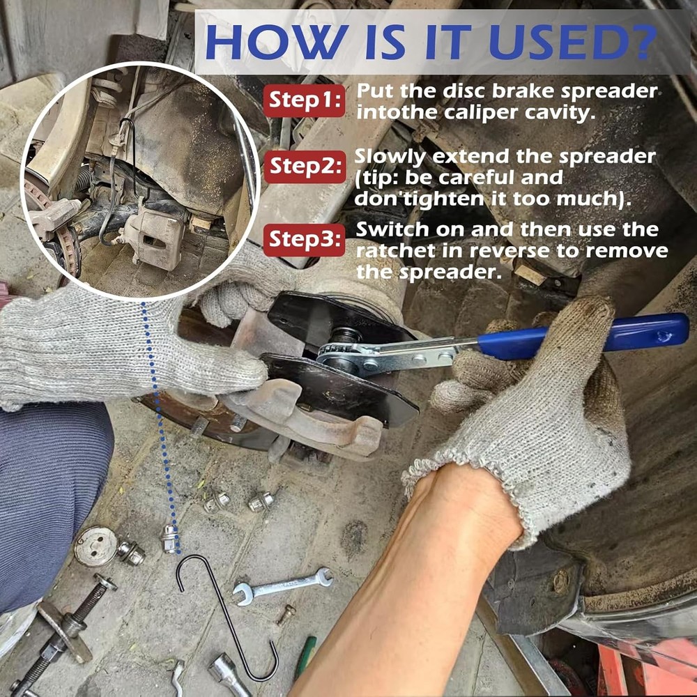 Blue Caliper Piston Compressor 360 Adjustable Brake Tool