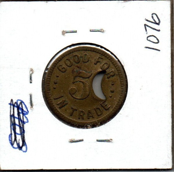 Seattle Washington - Zero Buffet - 5 cent trade token