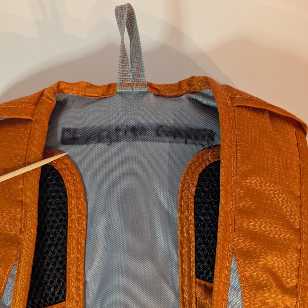 Kelty Ridgeway Hydration Pack Orange Sawnee Ultralight Backpack 2L, NO BLADDER