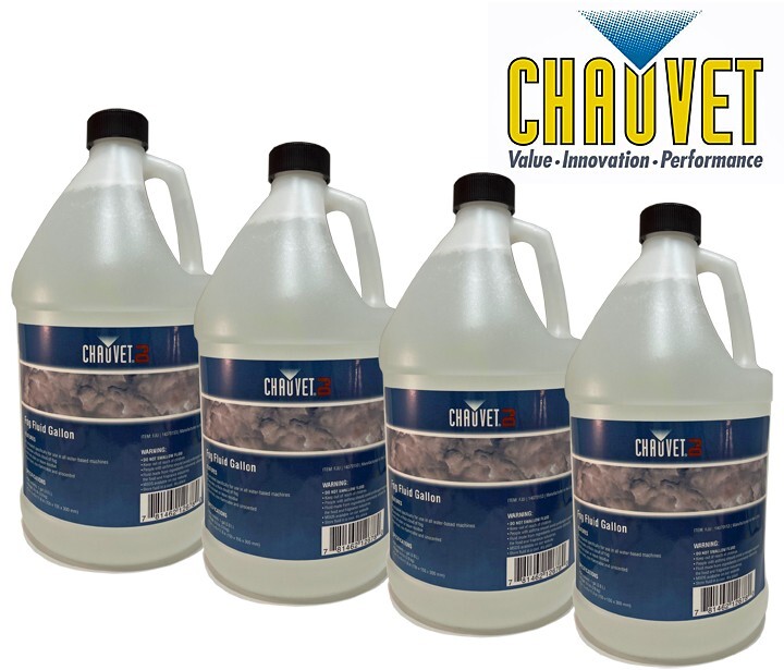 CHAUVET  4 Gallons of DJ Fog Smoke Juice Fluid Fog Machines FJU, USA