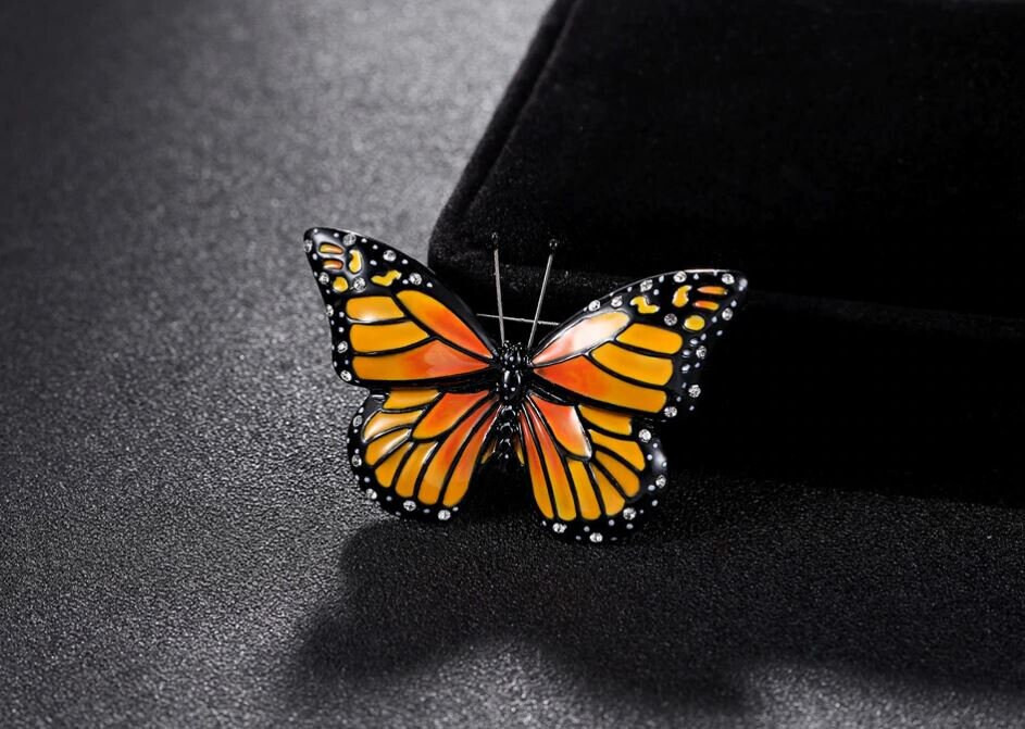 Enamel Butterfly Brooch Pin