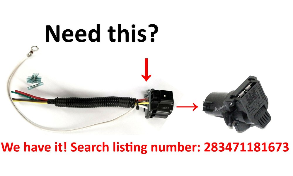 RAM Dodge replacement 7 way RV plug Vehicle side Light Plug Socket 7flat pin OEM