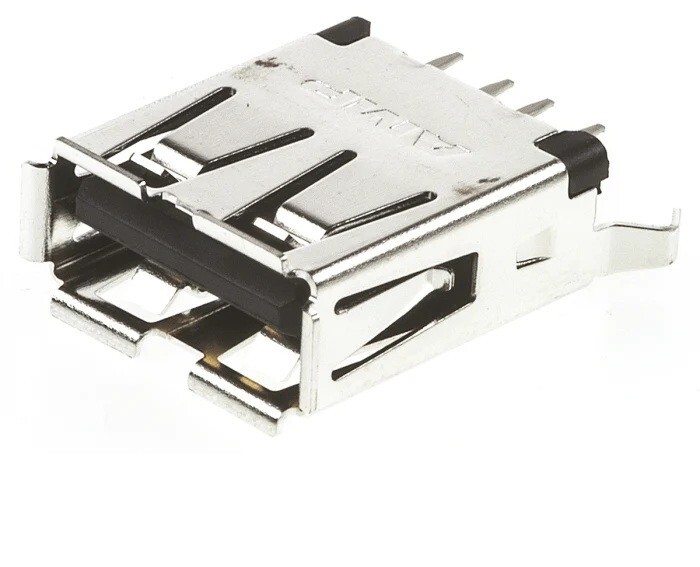 USB Type A TE Connectivity Female Connector, Through Hole Mount