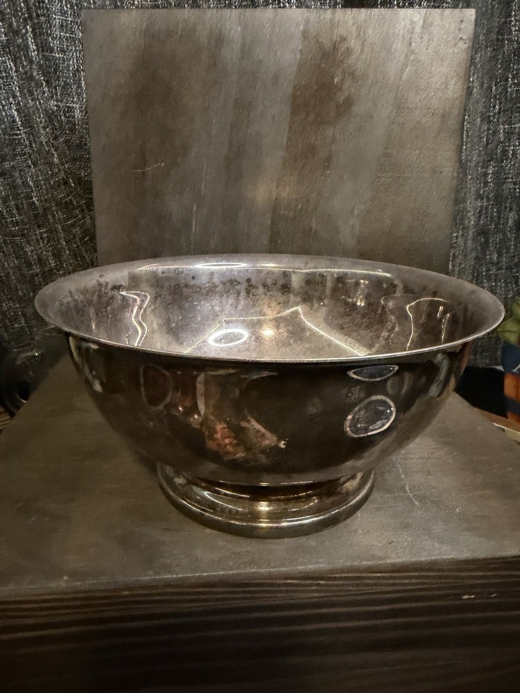 VTG , Silver Plated Footed Paul Revere Bowl Gorham EP YC780, 6.5” Dia, 3.5" H