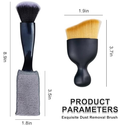 3 Pack Car Interior Detail Dust Brush, Microfiber Duster Brush, Feather