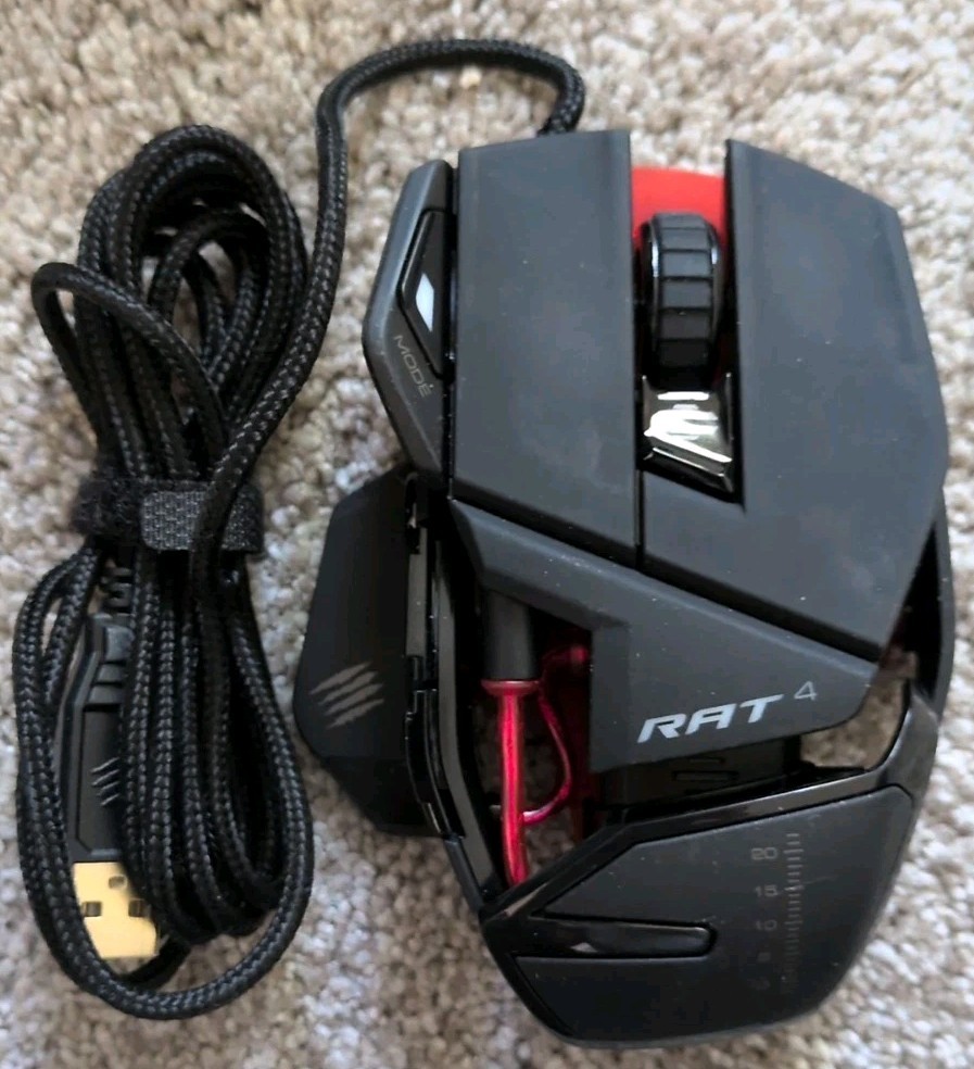 Mad Catz R.A.T. 4 Wired Optical Gaming Mouse Ex condition tested Computer