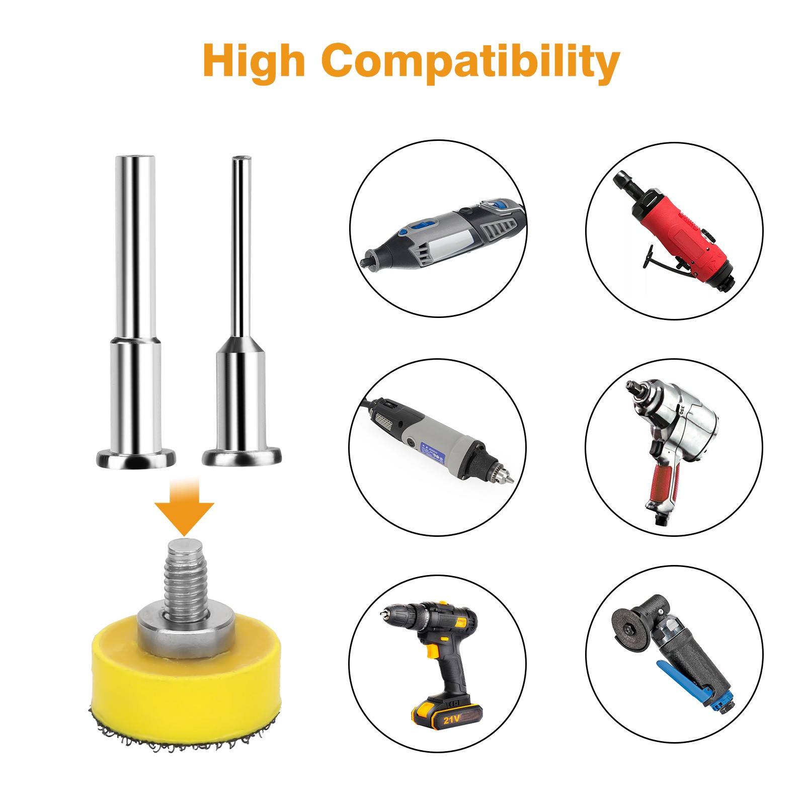 250PCS 1 inch Sanding Discs 60-10000 Grit for Drill Wet Dry Hook Loop Sandpaper