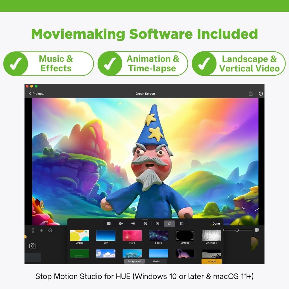 Animation Studio: Complete Stop Motion Kit (Camera, Software,) for Windo...