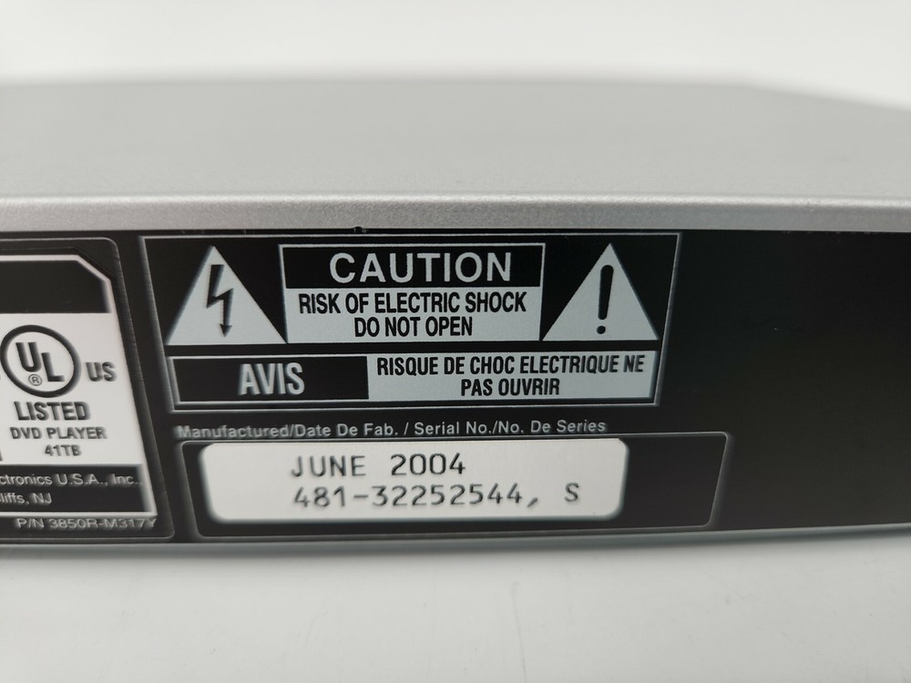 Zenith DVB412 DVD/CD Player ~ Tested ~ Working ~ No Remote