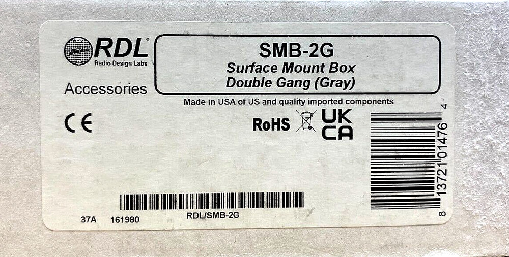 RDL SMB-2G Double Surface Mount Box Double Gang (Gray)