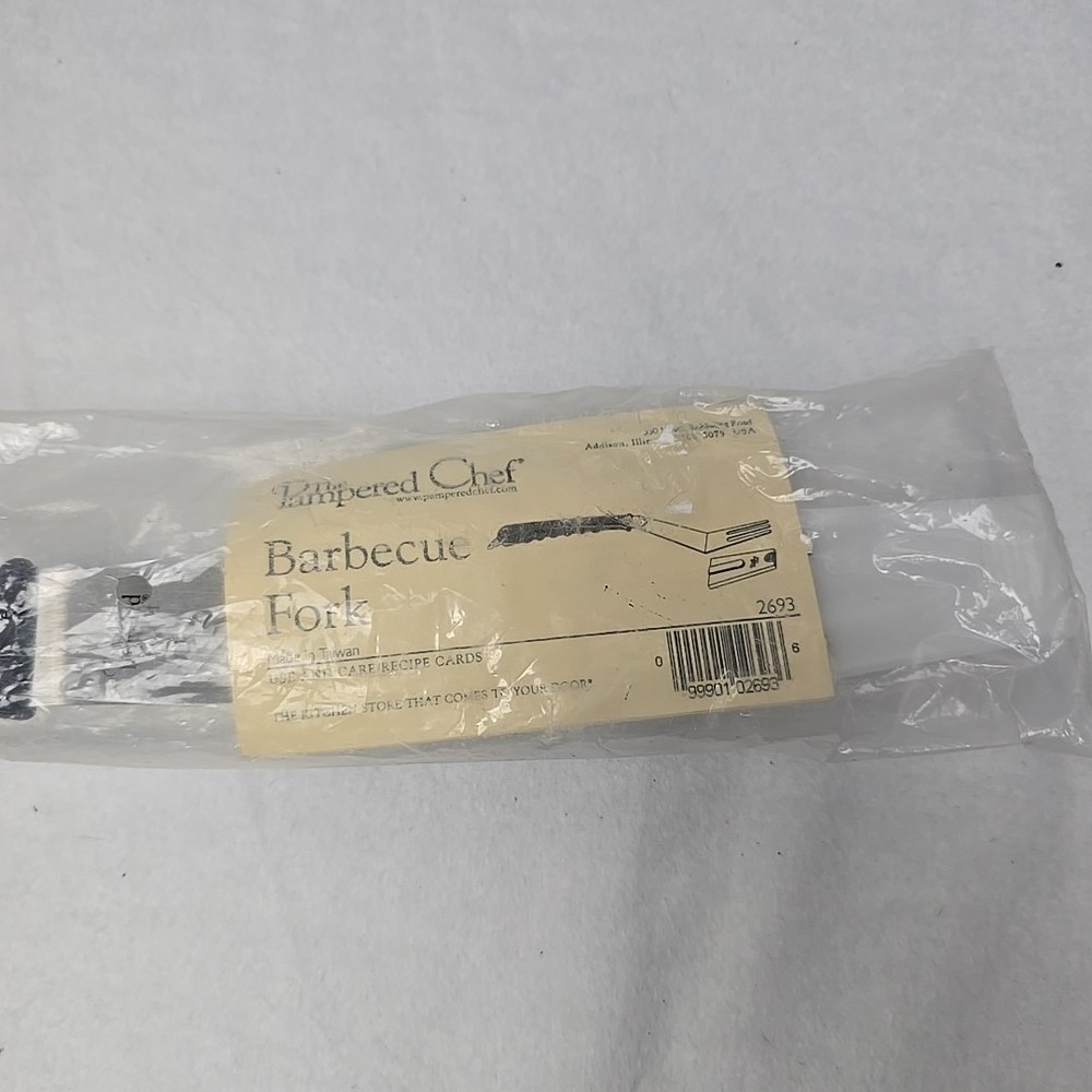 Pampered Chef Barbeque Fork Long Handle #2693 Stainless Steel Kitchen Tools