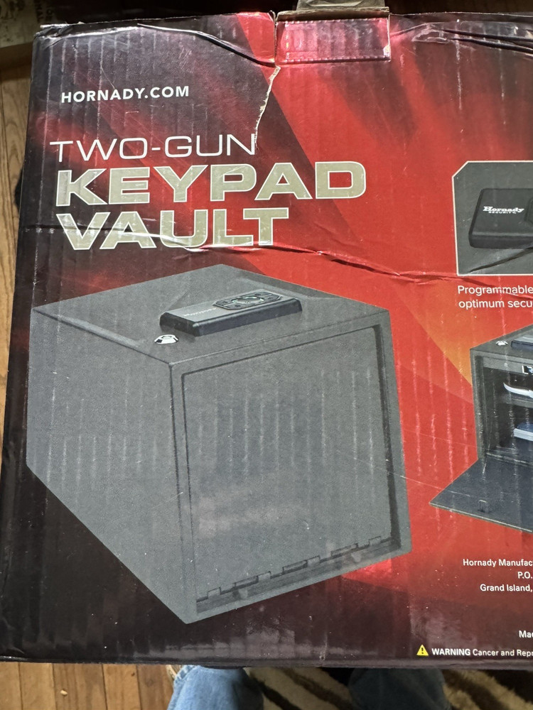 Hornady Security Two-Gun Keypad Vault 2 Gun Safe Programmable Keypad #95430