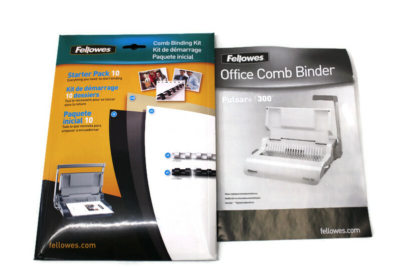 Fellowes CRC50068 - Pulsar+ 300 COMB BINDING Machine w/Starter Pack