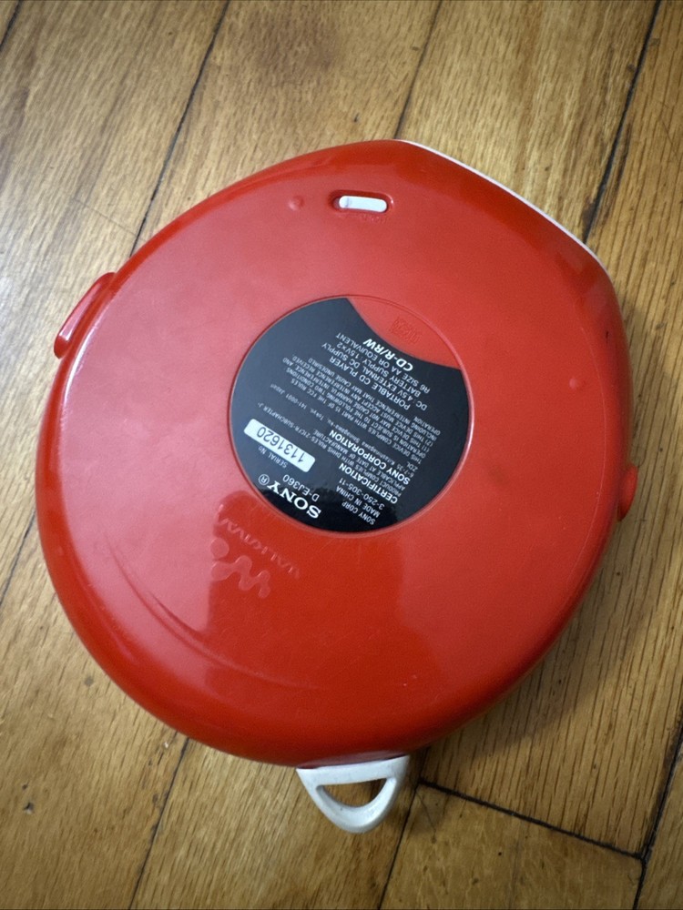 Sony Psyc D-EJ360 Red CD Walkman G-Protection Tested Working