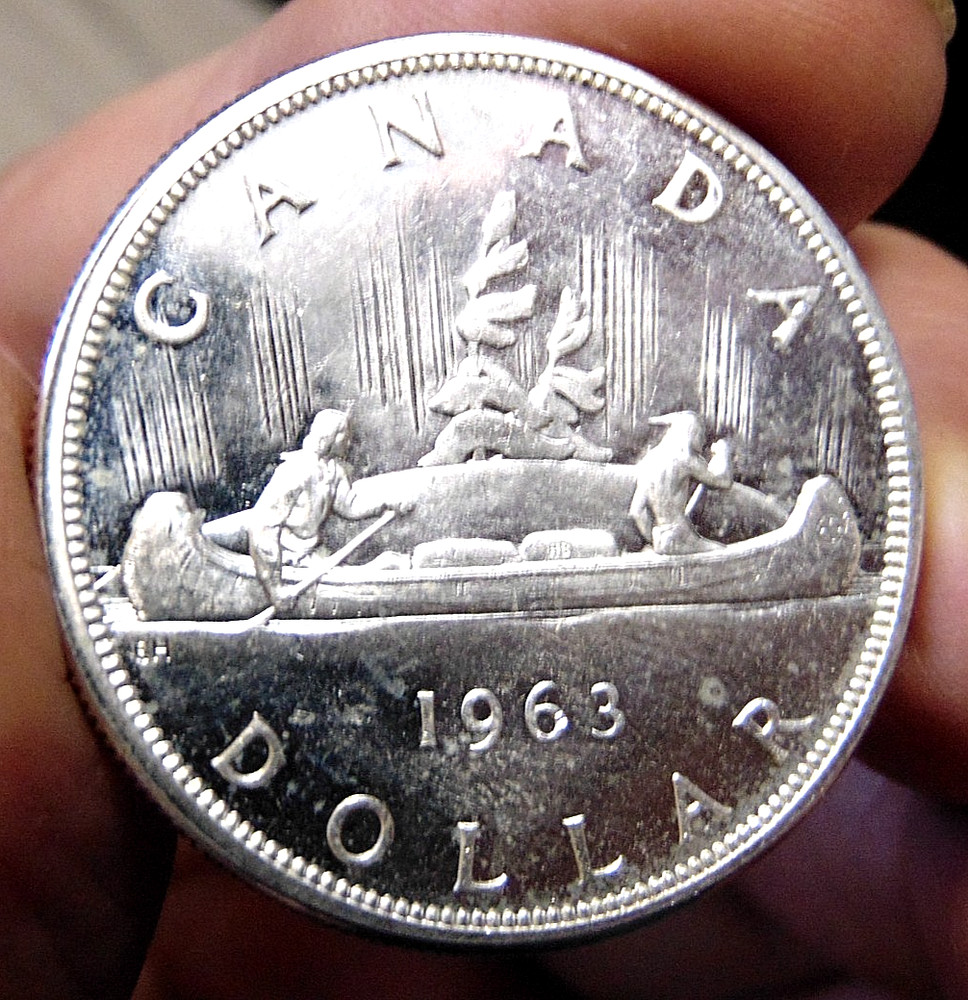 CANADA 1963 BU UNCIRCULATED .800 silver dollar