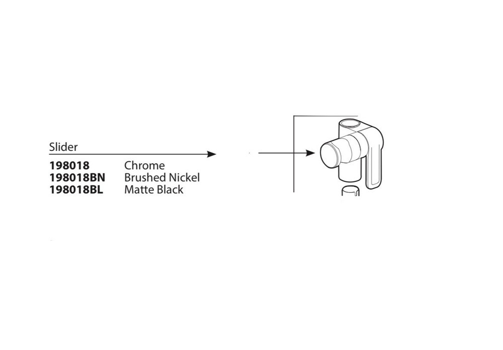 Moen 198018 Slider for Slide Bar Chrome