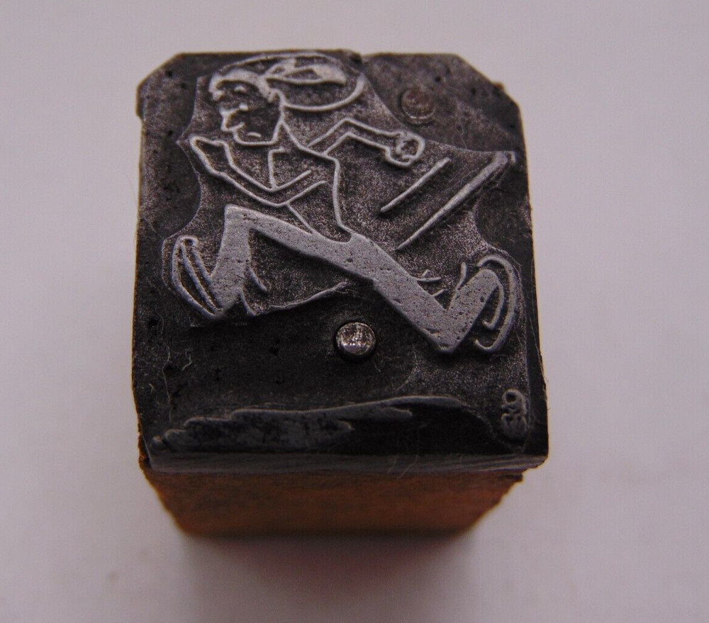 Printing Letterpress Printers Block Running Man