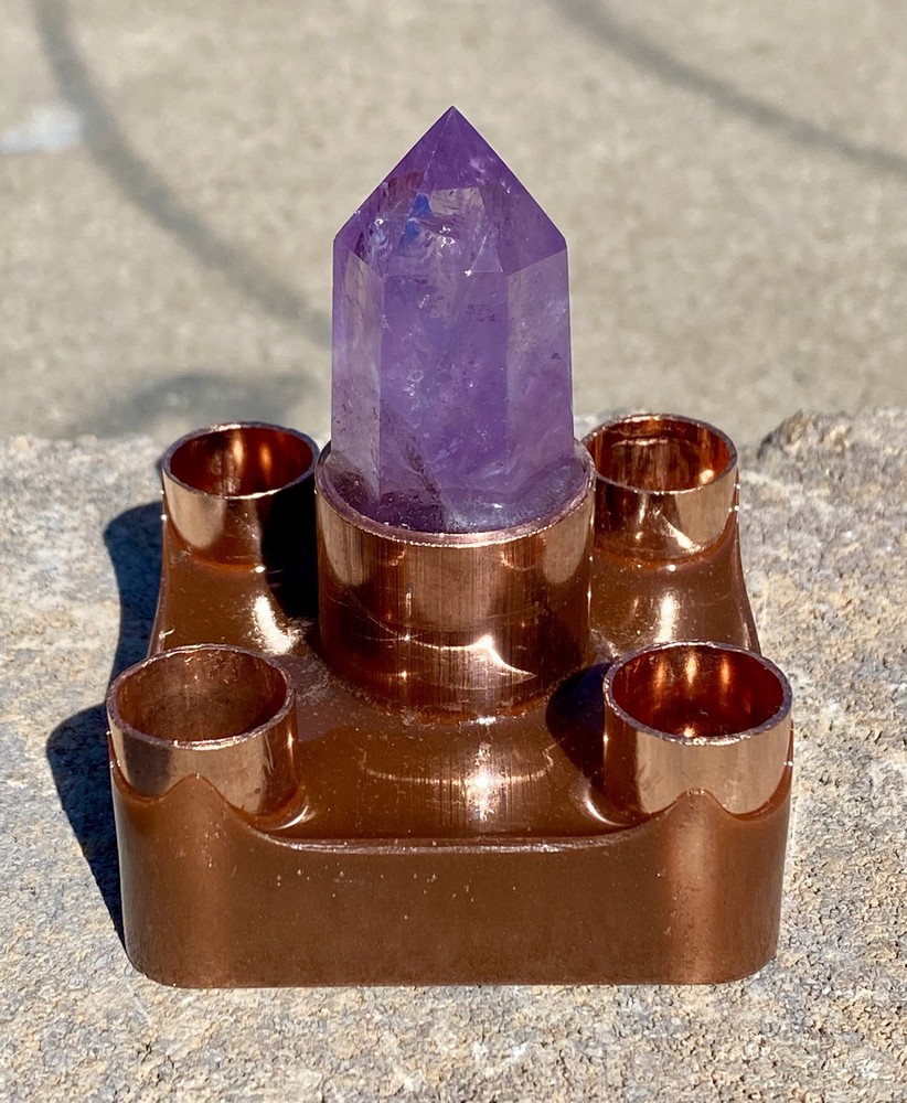 Orgone Cloudbuster with Amethyst Scepter Point & Copper Pipe