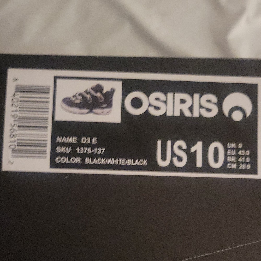 Osiris D3 E Skateboarding Shoes Black Medium Width US Size 10