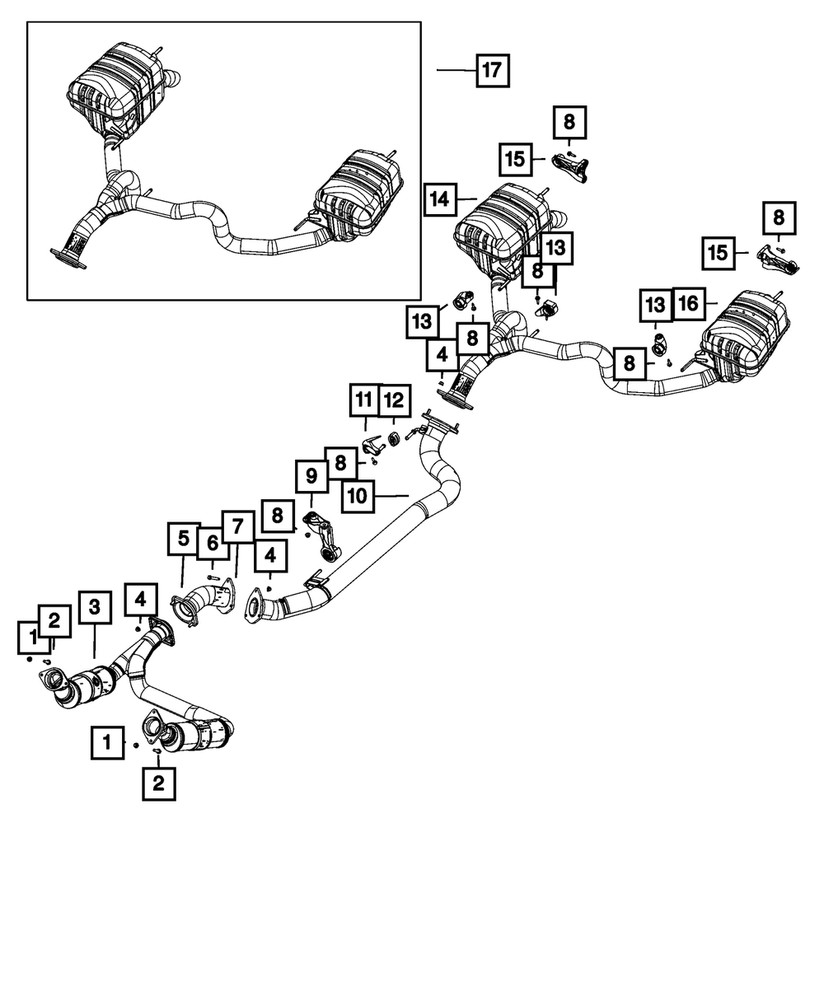 Genuine Mopar Exhaust Isolator Support 68455064AA