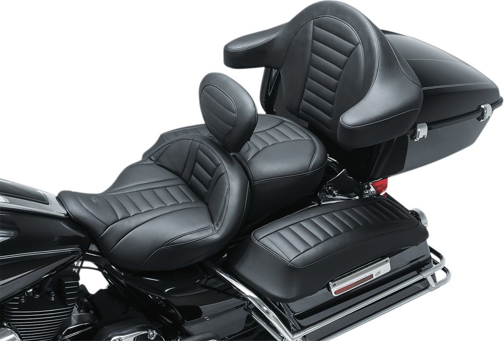 Driver Backrest Post & Pad Only Black by Mustang 79012