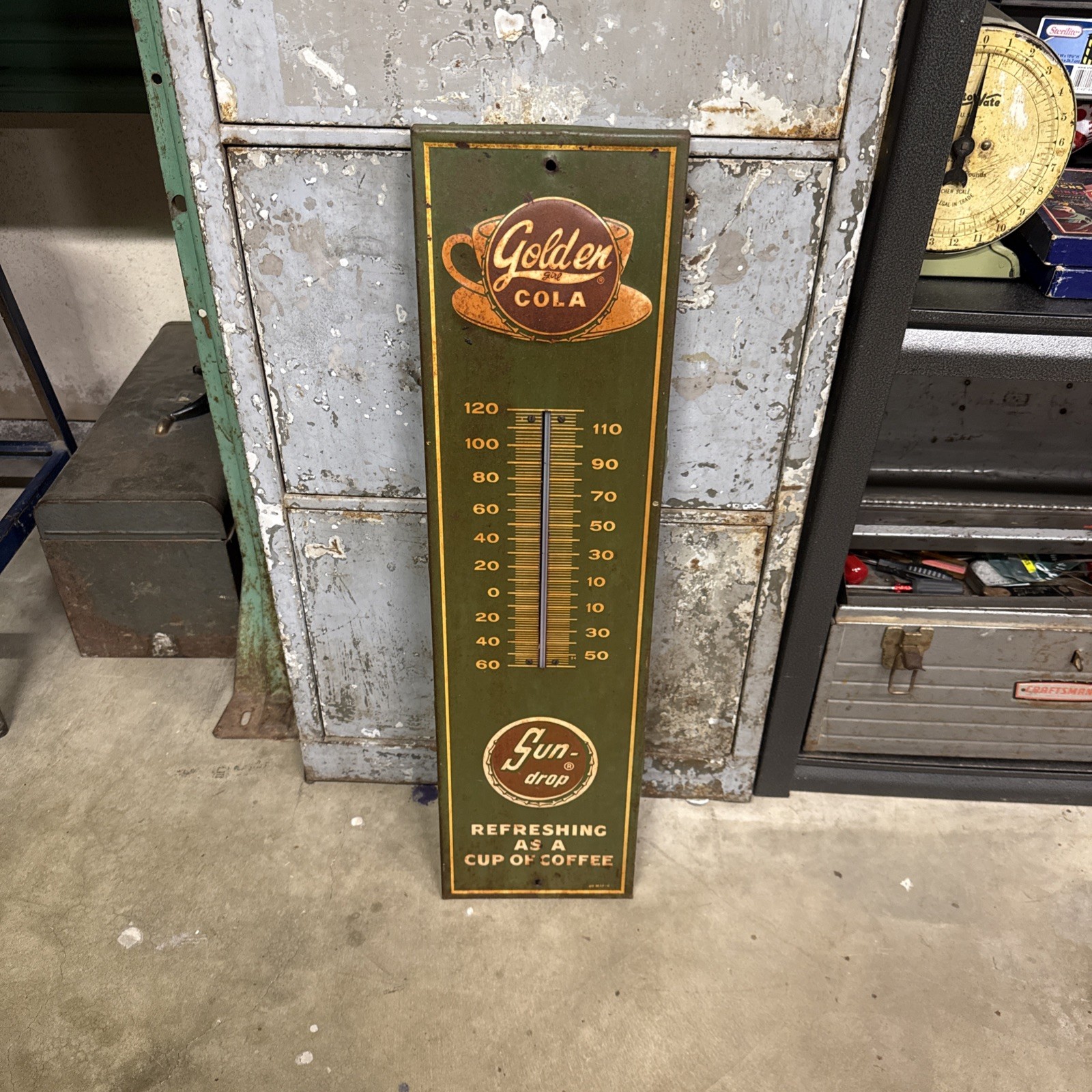 Vintage Sun Drop Golden Girl Cola Thermometer Soda Advertising 1960