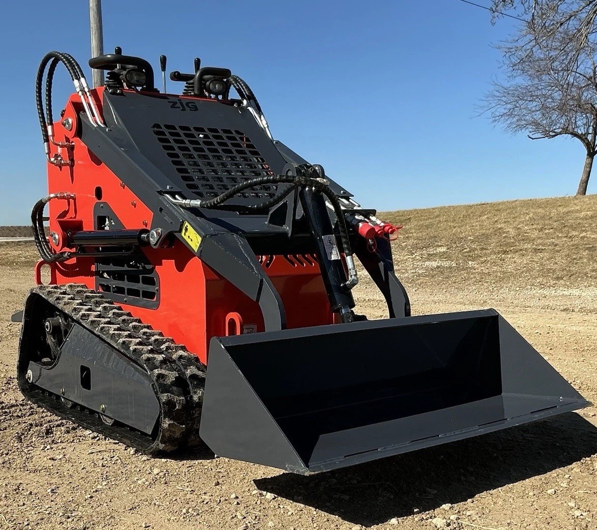 NEW ZJG-380 Mini Skid Loader Stand-On Compact Tracked Loader 13.5HP Engine