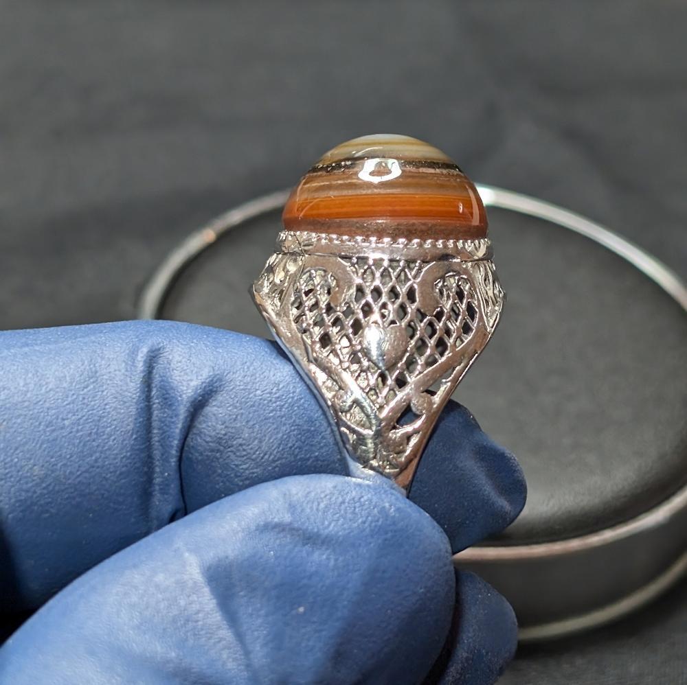Sulemani Aqeeq Stone Traditional Handmade Ring