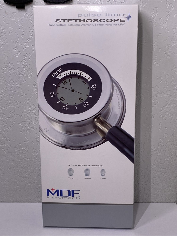 MDF Instruments Pulse Time® 2-in-1 Digital LCD Clock and Single Head Stethosc...