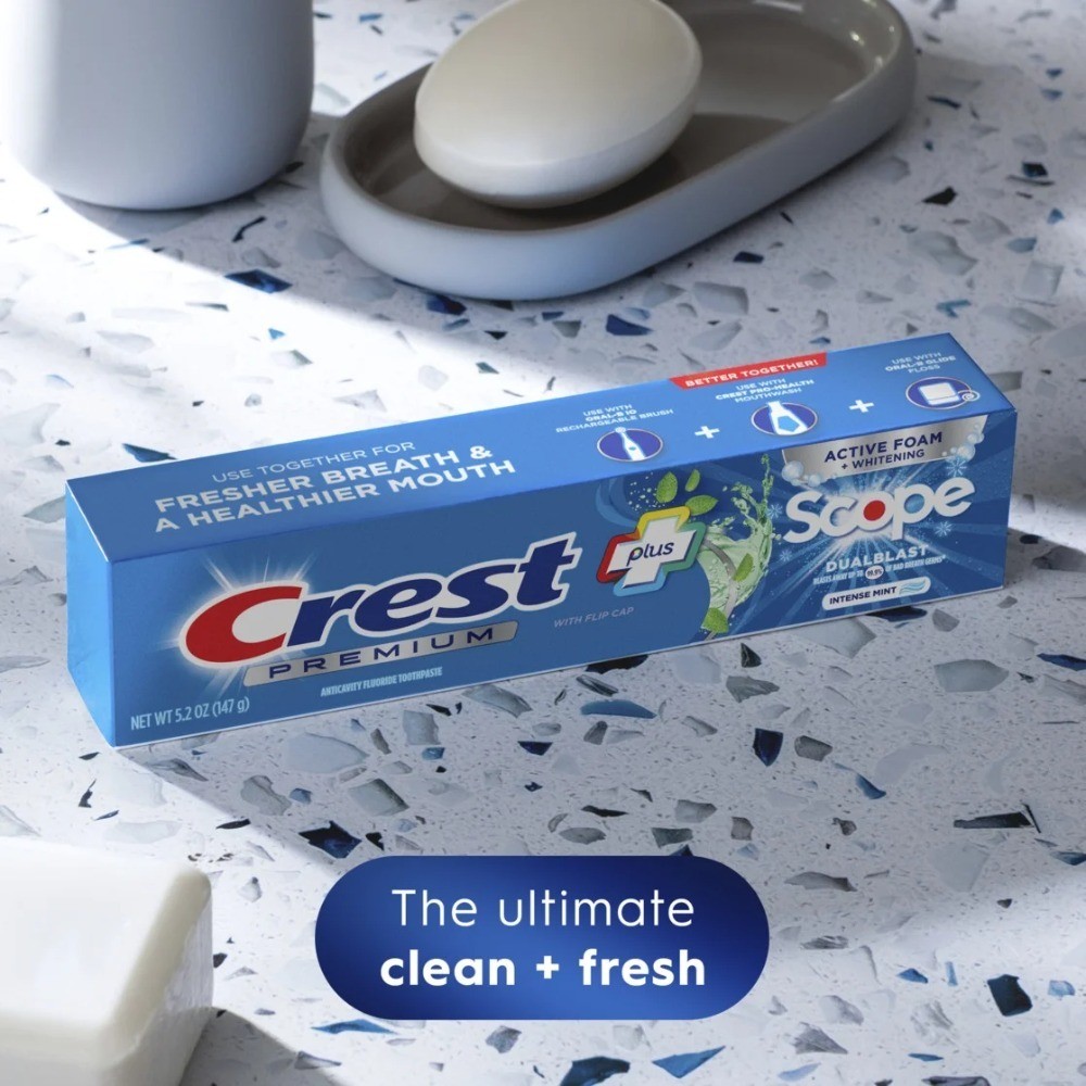 Premium Plus Scope Blast Toothpaste, Mint, 5.2 oz, 3 Pack