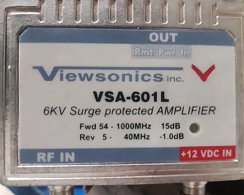 Viewsonics ~ Amplifier Model VSA-601L, 6KV Surge Protected, 12 Vdc