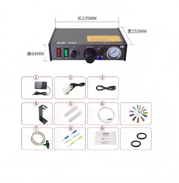 AD982 Manual Dispensing Machine Semi-Automatic Silicone Adhesive Applicator