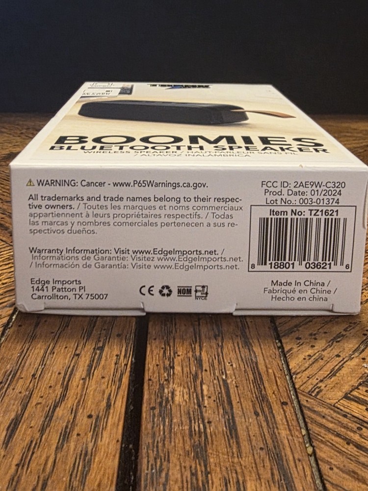 Boomies Portable Bluetooth Speaker-Black