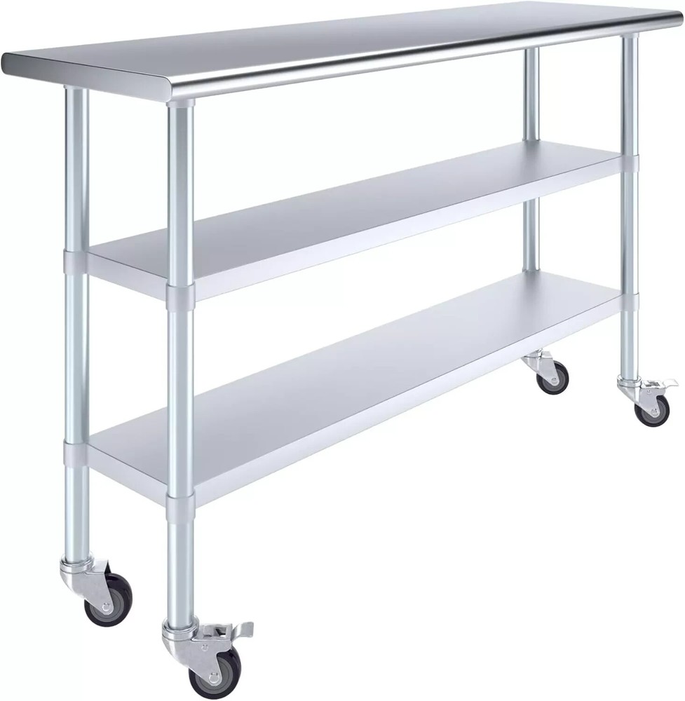 Commercial Kitchen Stainless Steel Table for Prep & Work Table 18"x30"