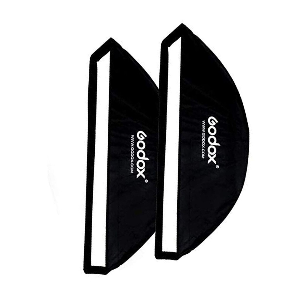 2PC Godox 35x160cm Rectangle Bowens Mount Strip Softbox W/ Grid For Strobe Flash