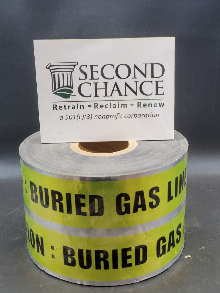 Underground Detectable Tape Roll Caution Buried Gas Line Below