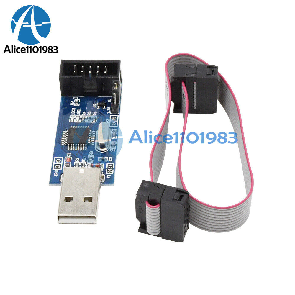 USBASP USBISP AVR Programmer USB+10 Pin Convert to Standard 6Pin Adapter Board