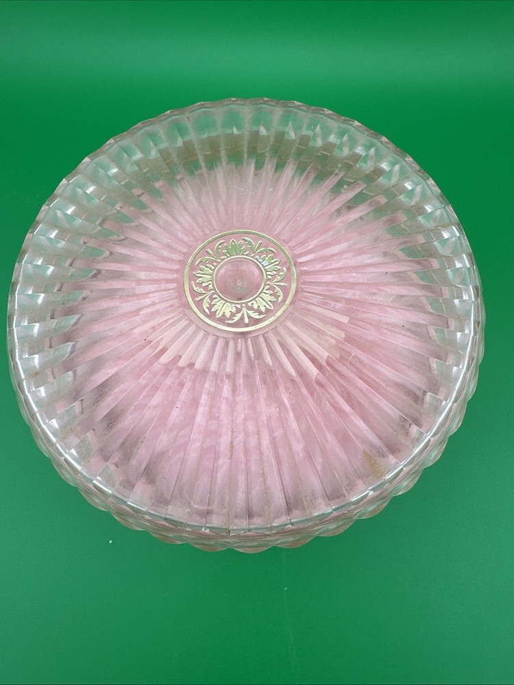 Vtg Clear Plastic Powder Box 1960s Acrylic