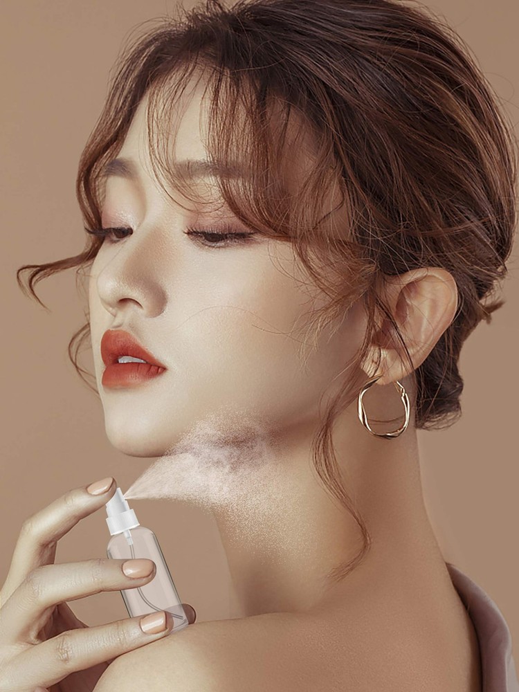 2 Pack 2oz Refillable Spray Bottles Clear Mini Atomizer for Travel & Perfume