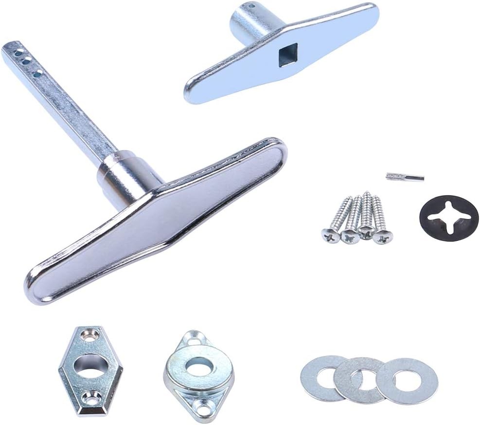 Garage Door Lock Dummy T Handle Assembly Non-Locking Door Hardware Kit