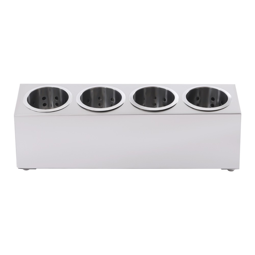 Removable 4 Storage Hole Metal Flatware Holder Flatware Organizer Large Capacity