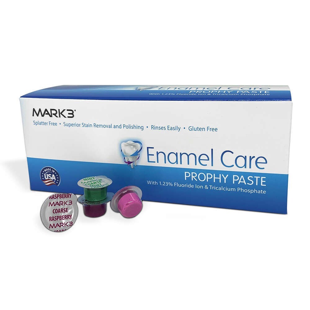 Enamel Care Prophy Paste, 200/Pack, Coarse Mint, 2 Boxes, Mark3, 100-1564-2