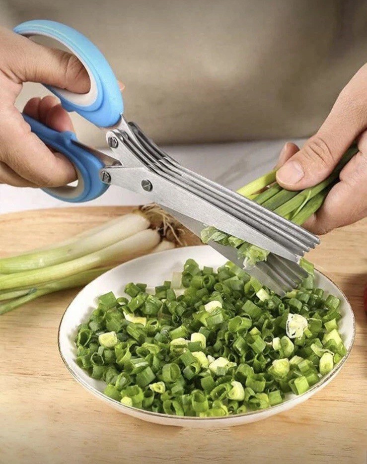 Multi-Blade Herb Scissors Multi Functional Plastic Handle